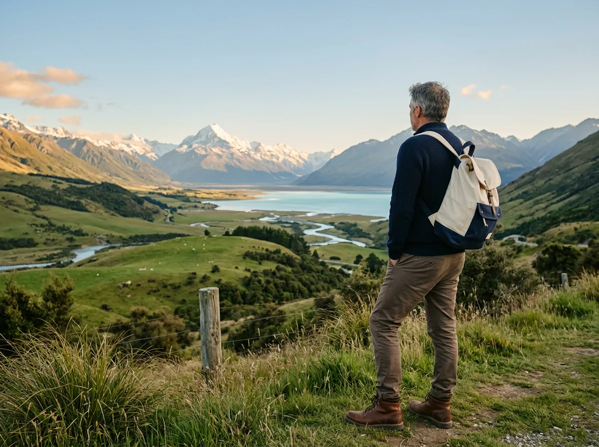 Man enjoying New Zealand outdoor lifestyle over 50